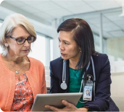 Nurse helping a patient